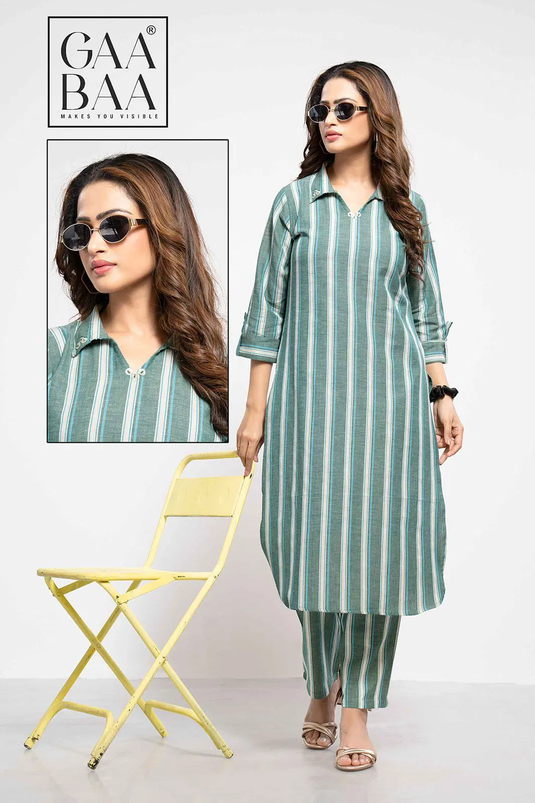 Gaabaa 921 Cotton Handloom Cotton Ladies Western Cord Set Orders In India